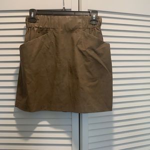 Zara brown faux leather skirt. XS brand new